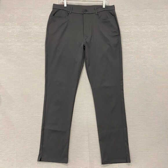 Callaway Golf Pants Mens 34 x 32 Gray Slim Fit Stretch Comfort Waistband - Picture 3 of 16